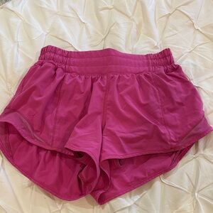 Lululemon Hotty Hot Hot Pink Athletic Shorts 2.5 Inseam and Low Rise